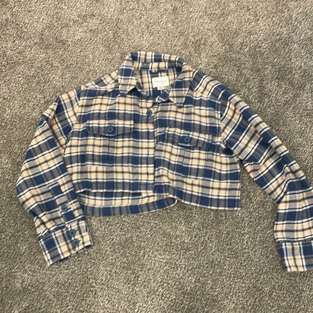 Cropped Button Up Flannel